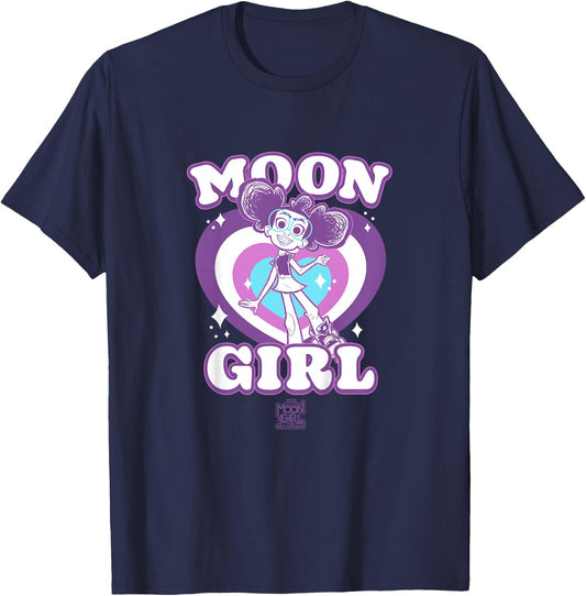 Kids Marvel Moon Girl And Devil Dinosaur Moon Girl Retro Hearts T-Shirt - T-Shirt | Navy