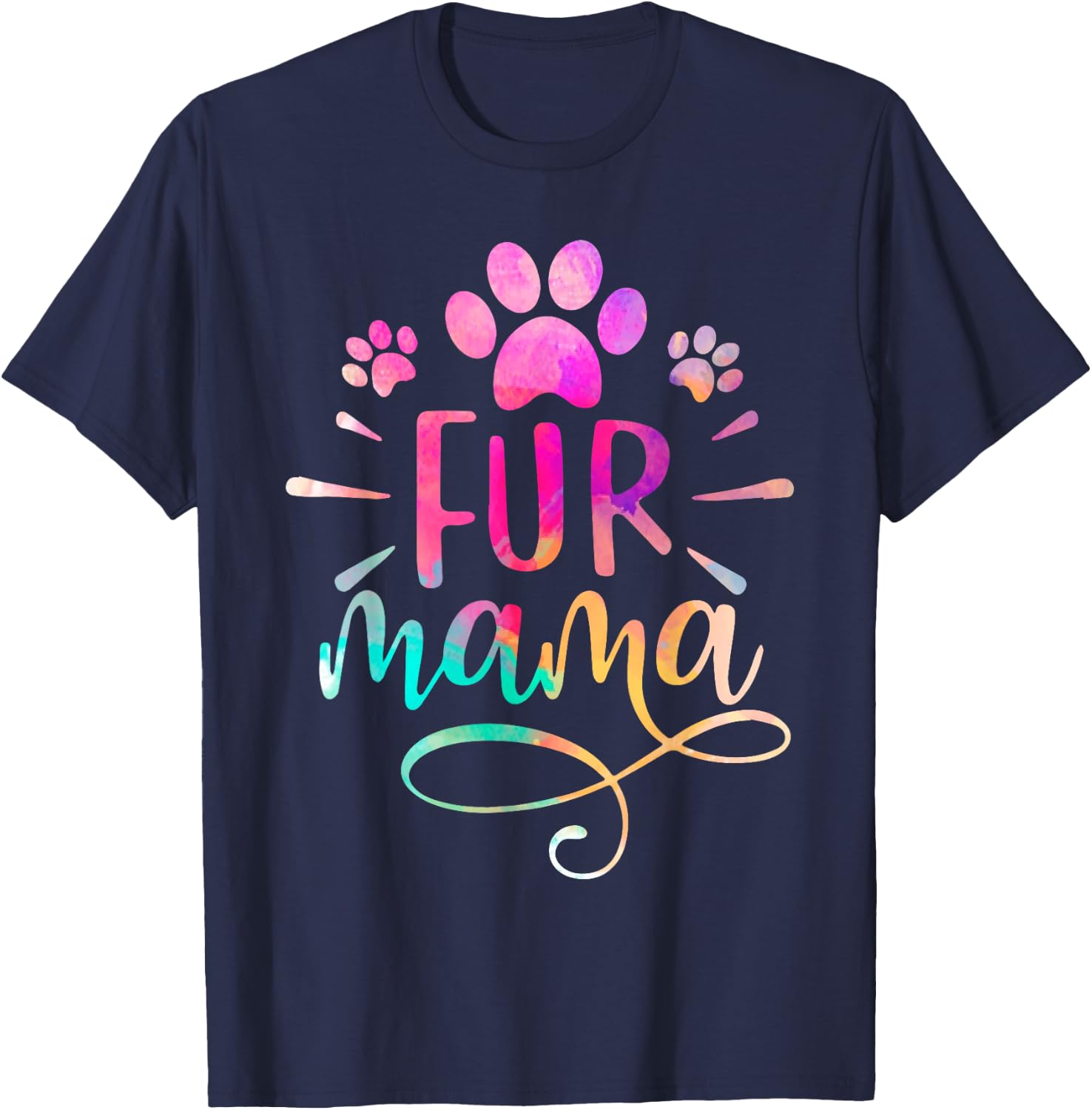 Fur Mama Women Cat and Dog Owner Cat mom dog mom T-Shirt - T-Shirt | Navy