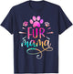 Fur Mama Women Cat and Dog Owner Cat mom dog mom T-Shirt - T-Shirt | Navy