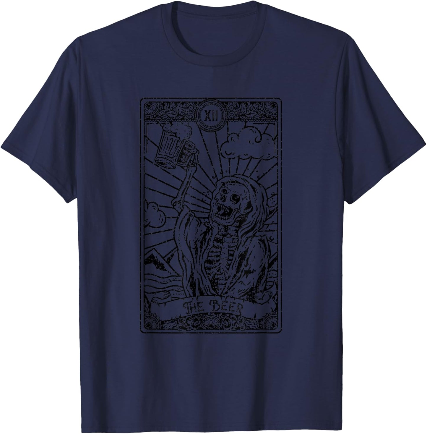 The Beer Tarot Card T-Shirt - T-Shirt | Navy