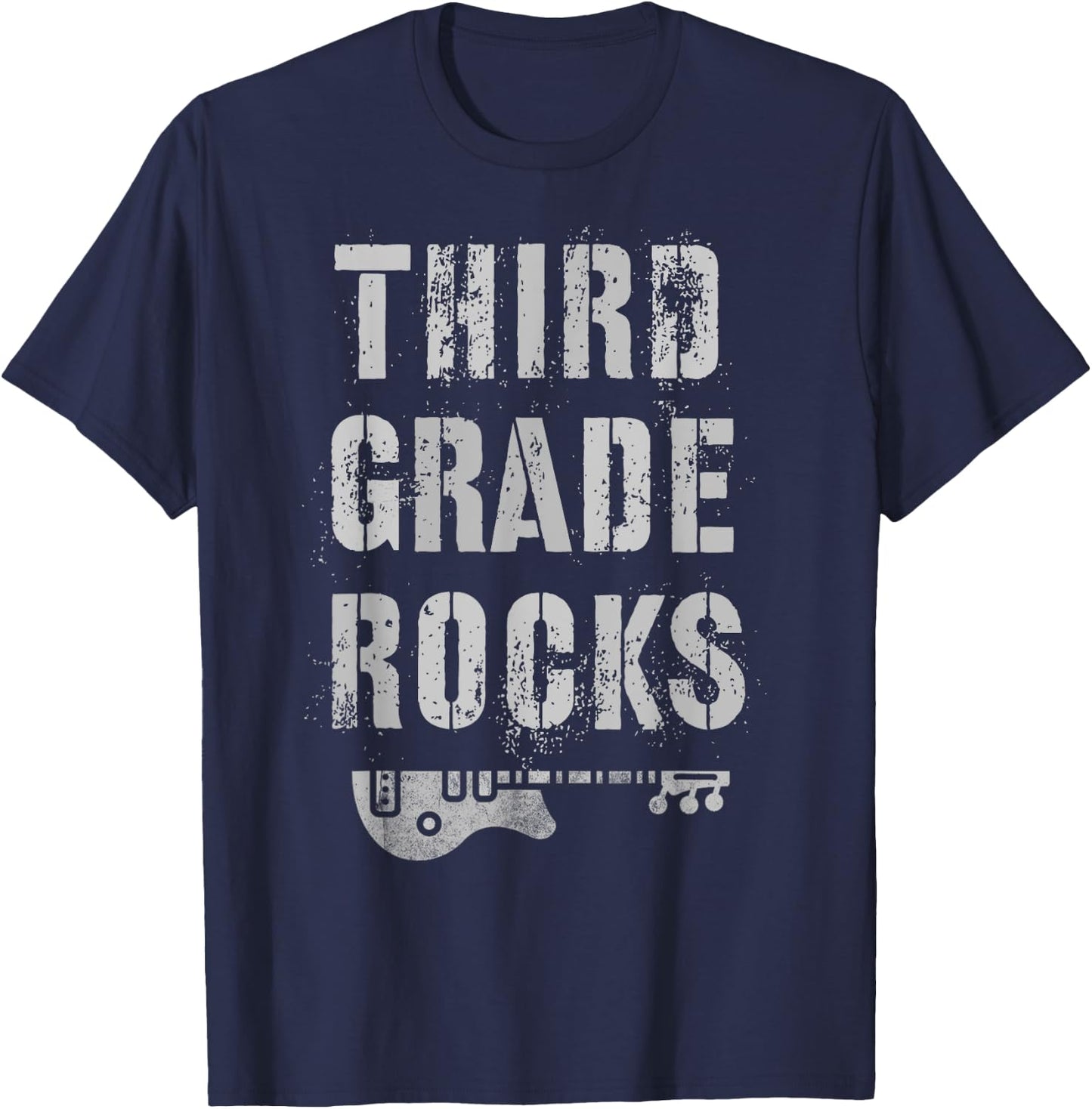 3rd GRADE ROCKS Teacher Rockstar Third Graders Is My Jam Women Girls Kids T-Shirt - T-Shirt | Navy