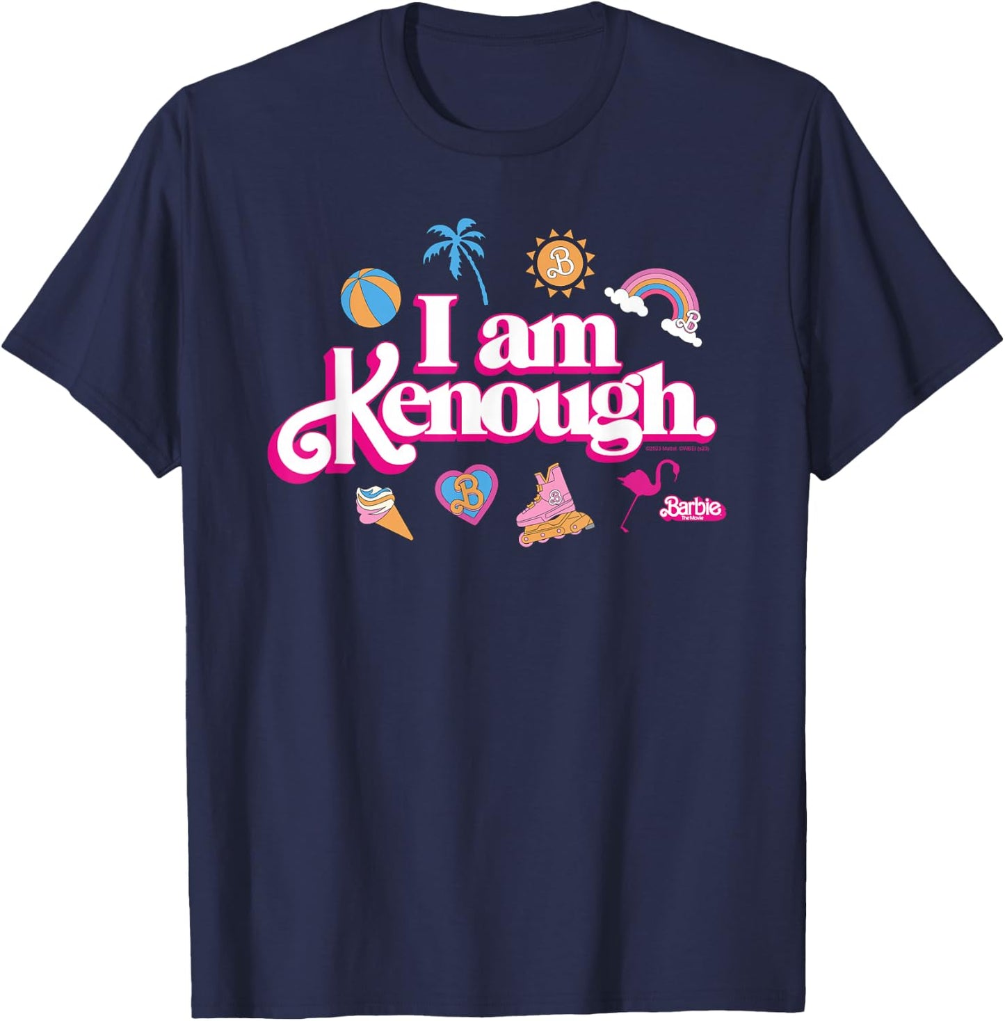 Barbie The Movie - I Am Kenough Icons T-Shirt - T-Shirt | Navy