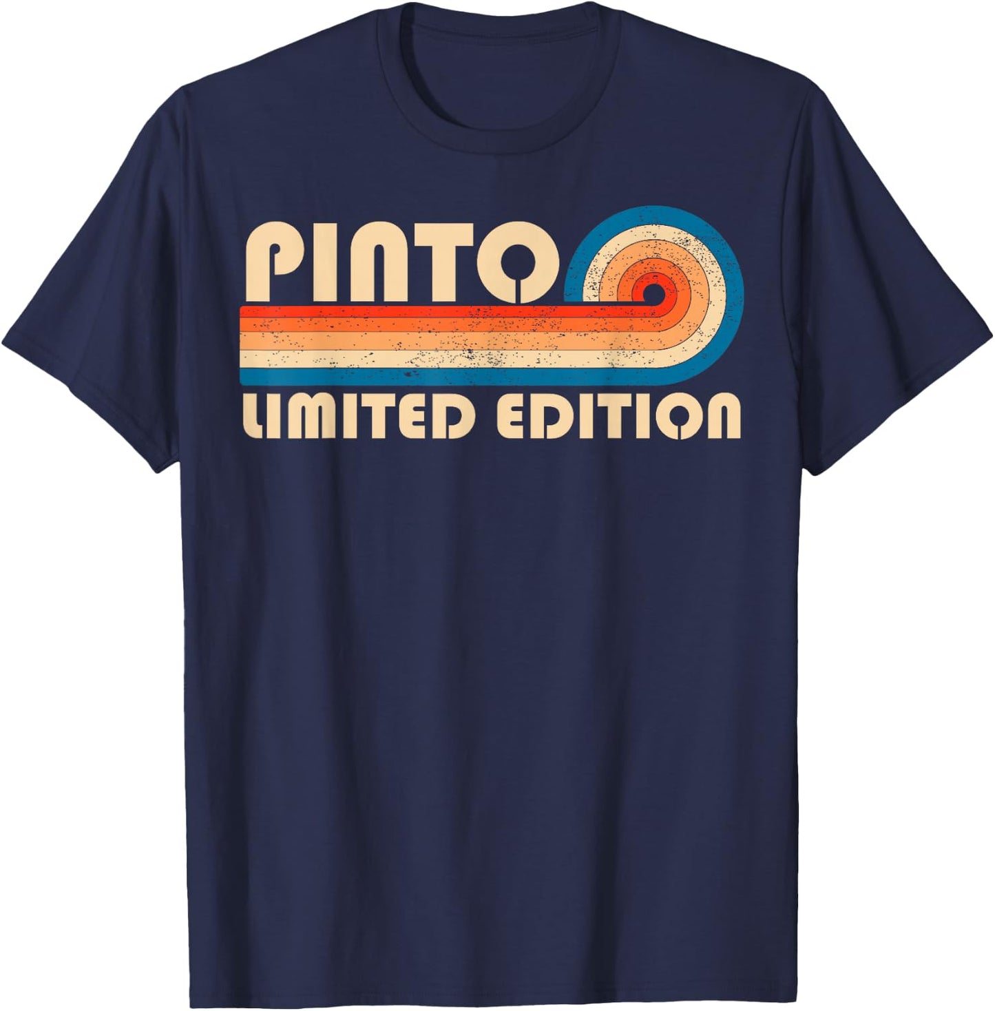 PINTO Retro 70s 80s Sunset Stripe T-Shirt - T-Shirt | Navy