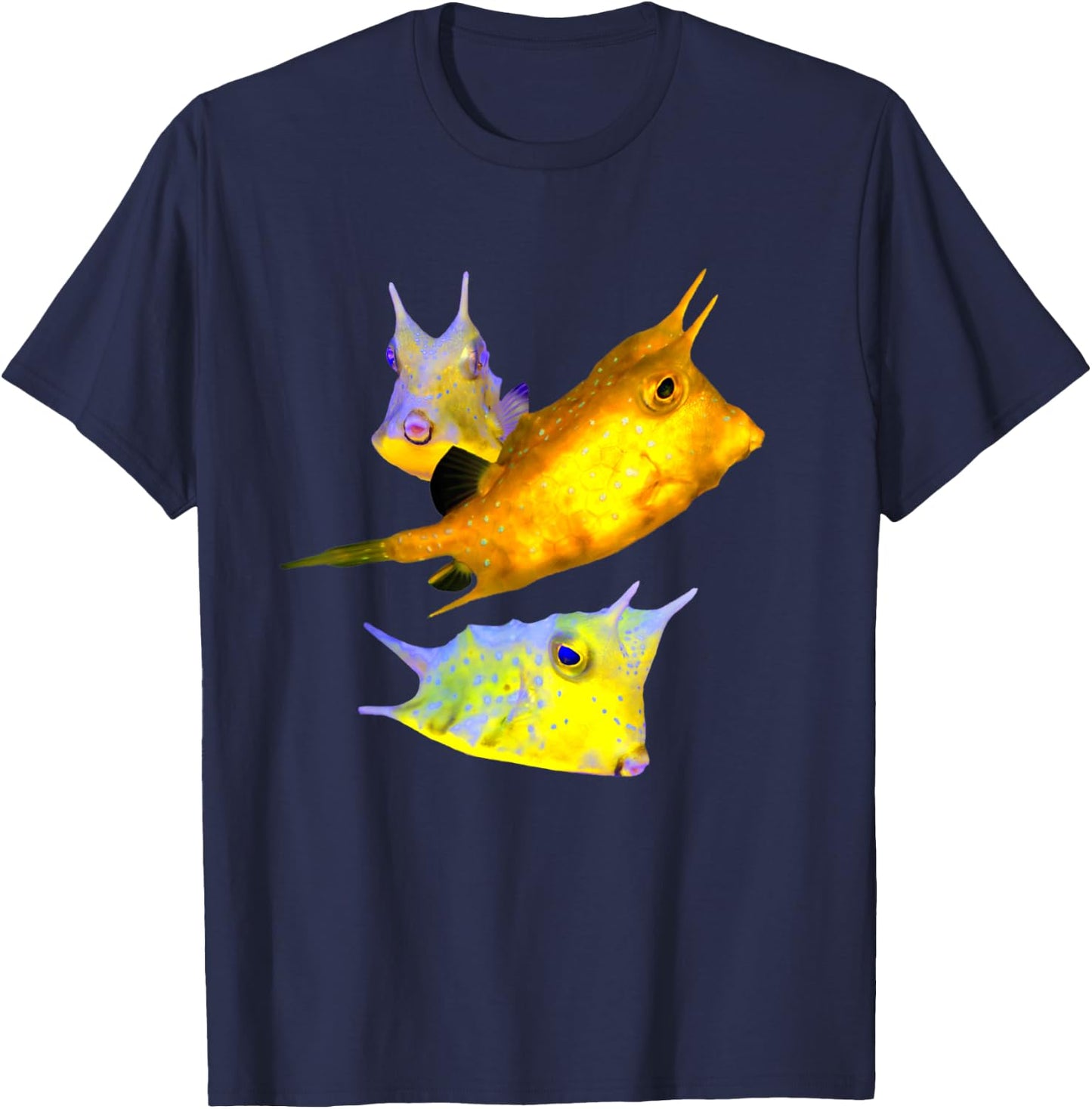 Codfish Fish Saltwater Aquarium Reef Tank Cowfish Lovers T-Shirt - T-Shirt | Navy