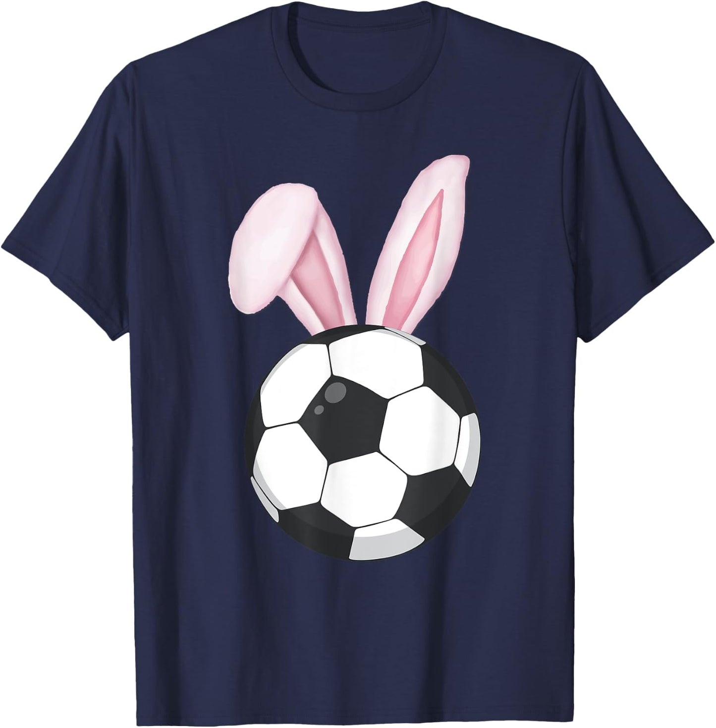 Easter Soccer Ball Easter Day Funny Easter Bunny Soccer T-Shirt - T-Shirt | Navy