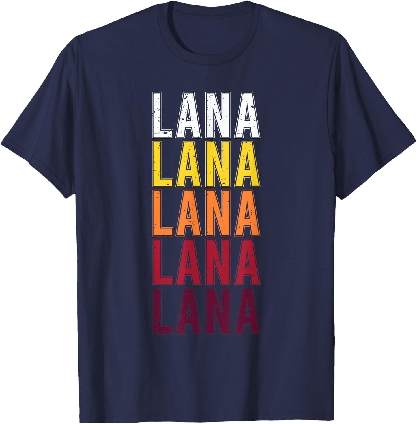 Lana First Name Vintage Lana T-Shirt - T-Shirt | Navy