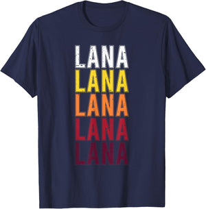 Lana First Name Vintage Lana T-Shirt - T-Shirt | Navy