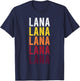 Lana First Name Vintage Lana T-Shirt - T-Shirt | Navy