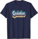 Quinton First Name Boy Vintage Style 70s 80s Personalized T-Shirt - T-Shirt | Navy