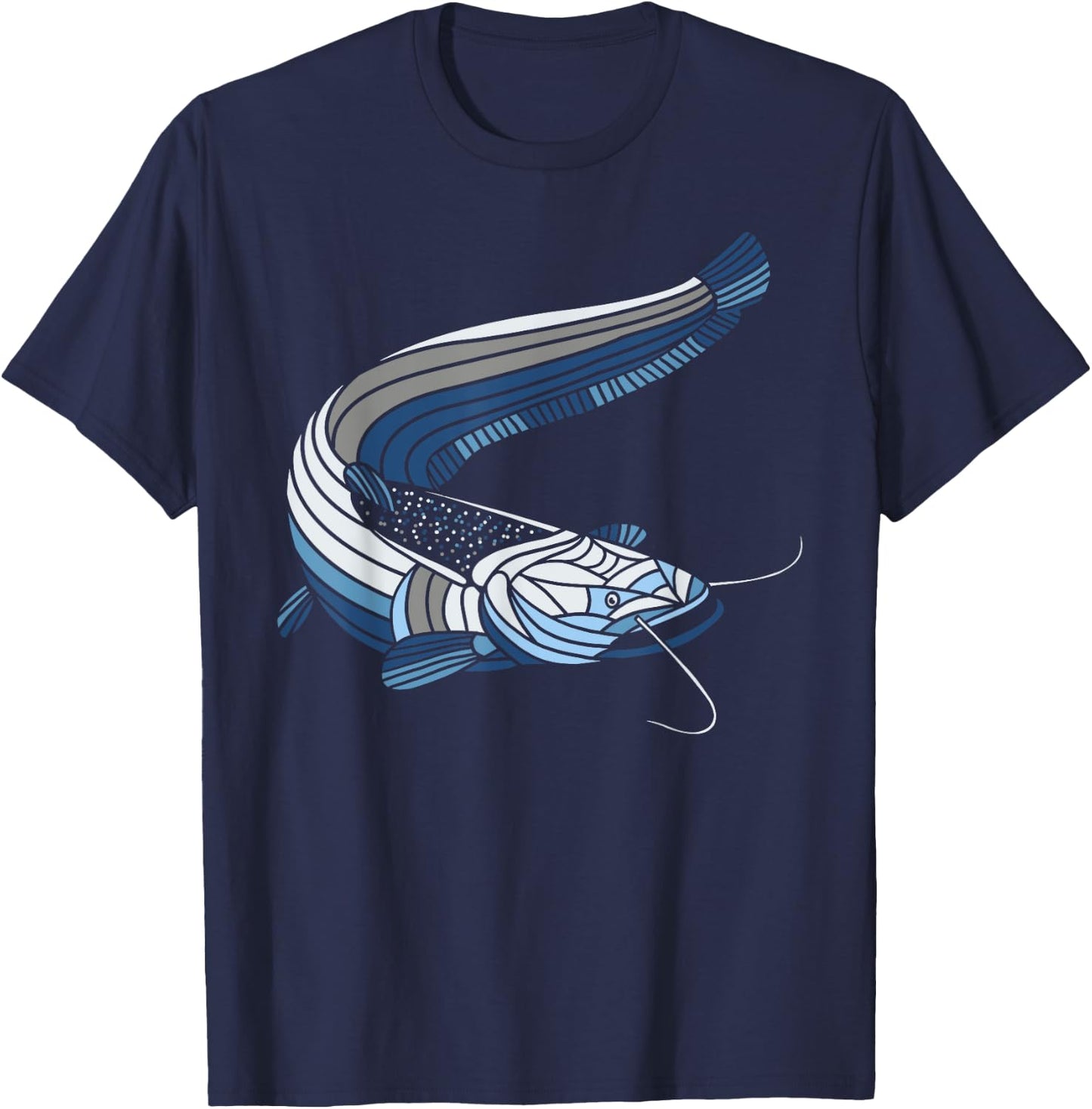 Wels Catfish Sheatfish T-Shirt - T-Shirt | Navy