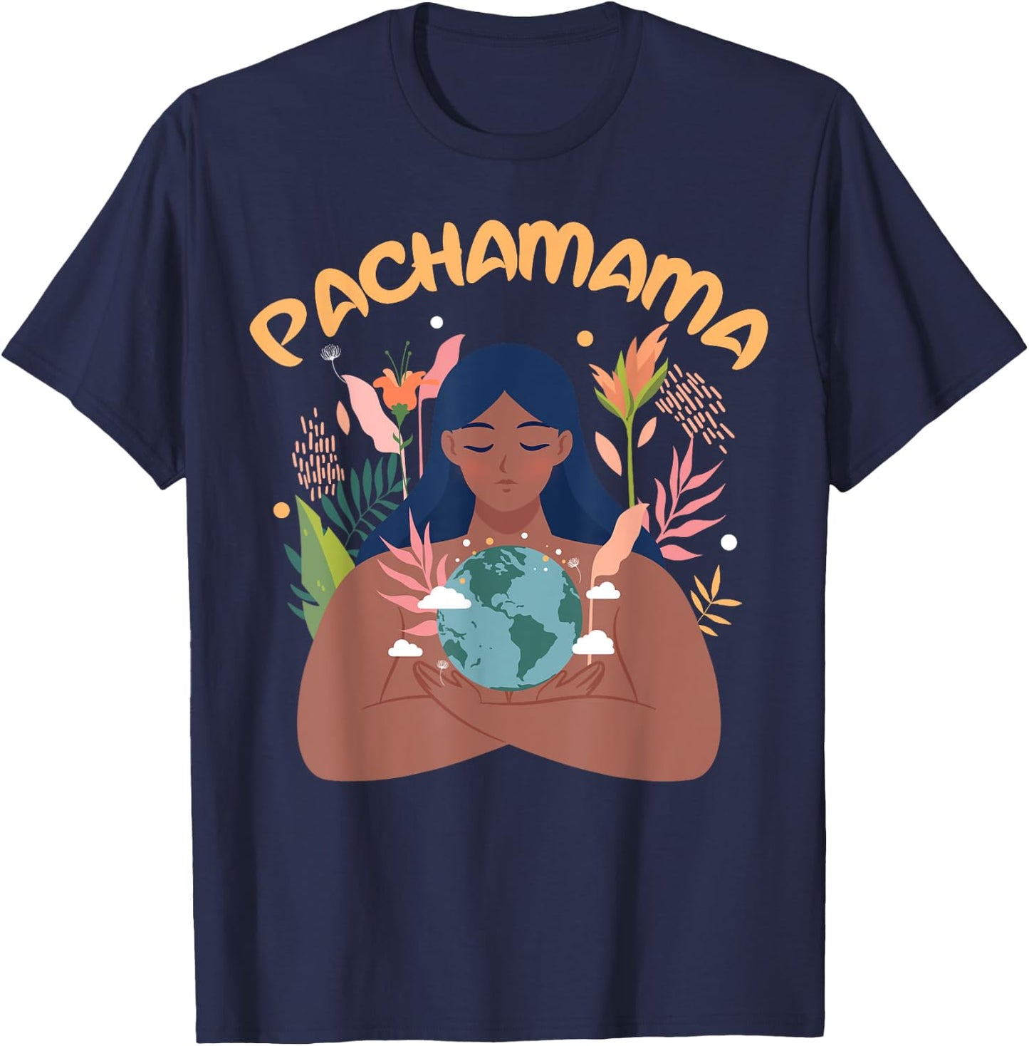 La Pachamama Indigenous Mother Earth Latino Quechua Aymara T-Shirt - T-Shirt | Navy