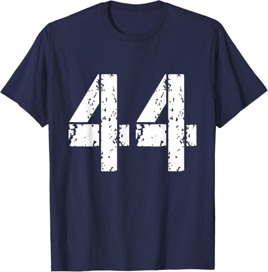 Number 44 Varsity Team - 44th Birthday & 44 Years Old T-Shirt - T-Shirt | Navy