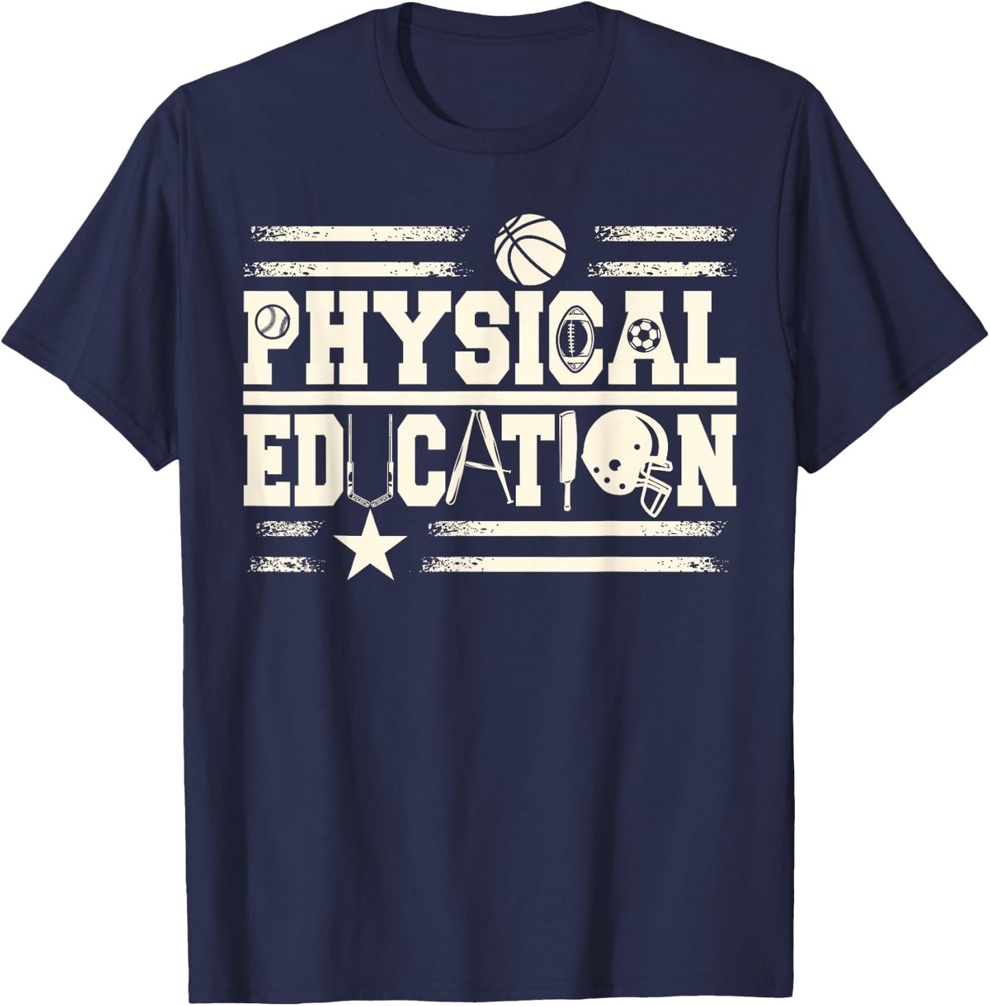 Physical Education Teacher Men Women Girls Kids T-Shirt - T-Shirt | Navy