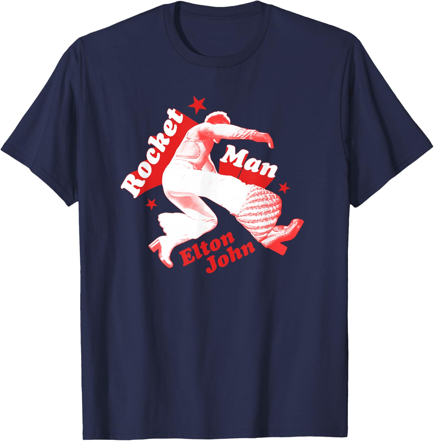 Official Elton John Rocket Man T-Shirt - T-Shirt | Navy