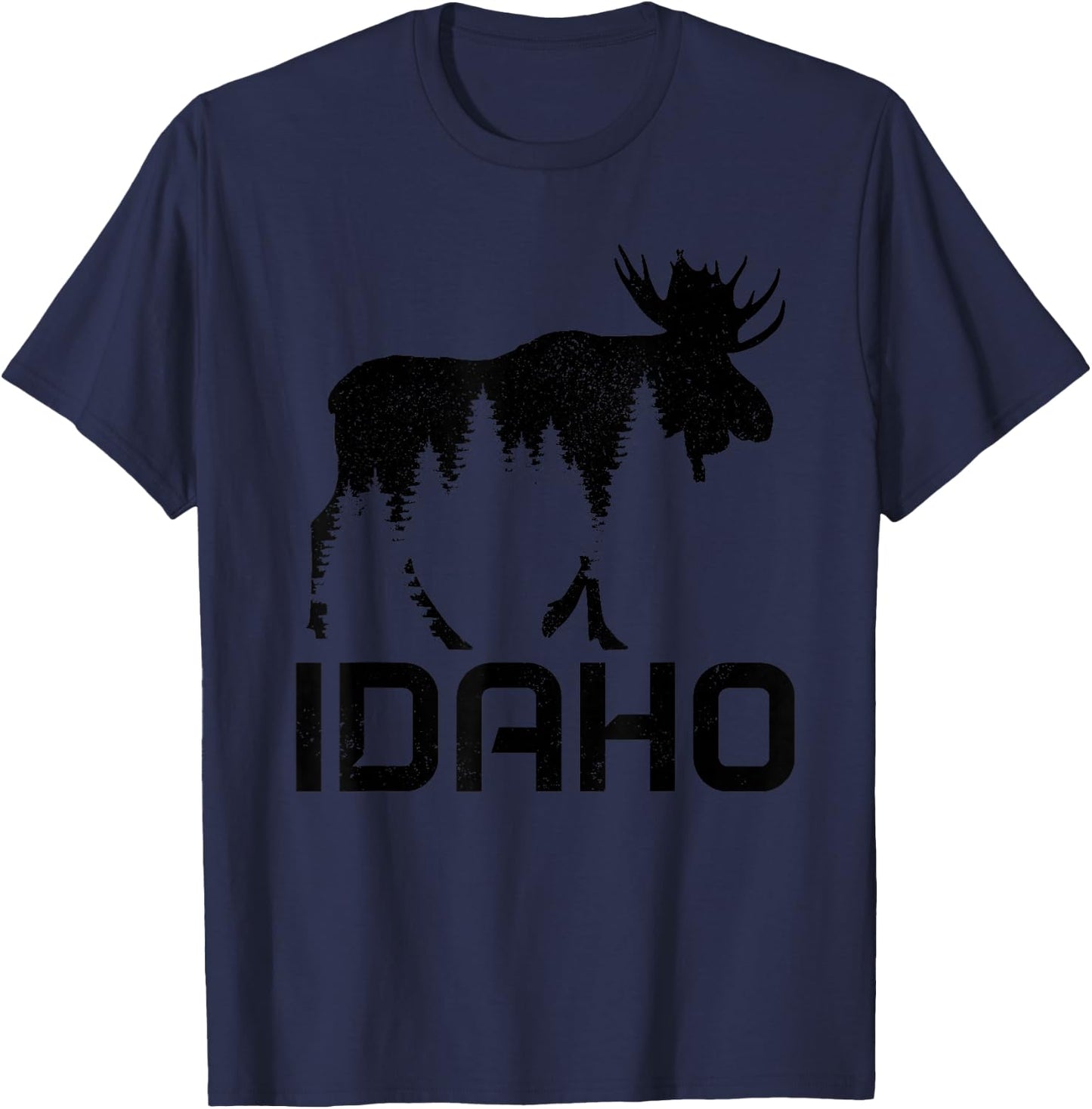 Idaho Vintage Moose Souvenir T-Shirt - T-Shirt | Navy