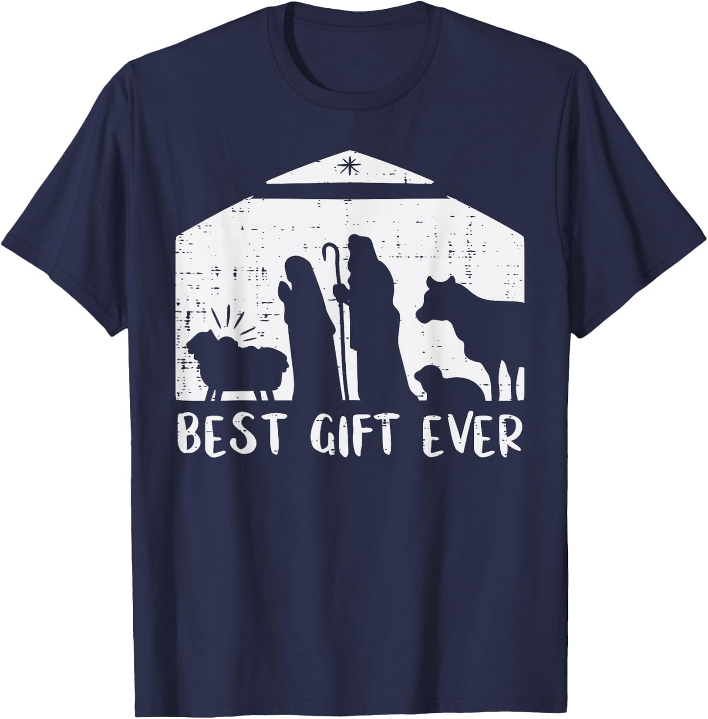 Christmas Best Gift Nativity Xmas Christian Men Women Kids T-Shirt - T-Shirt | Navy