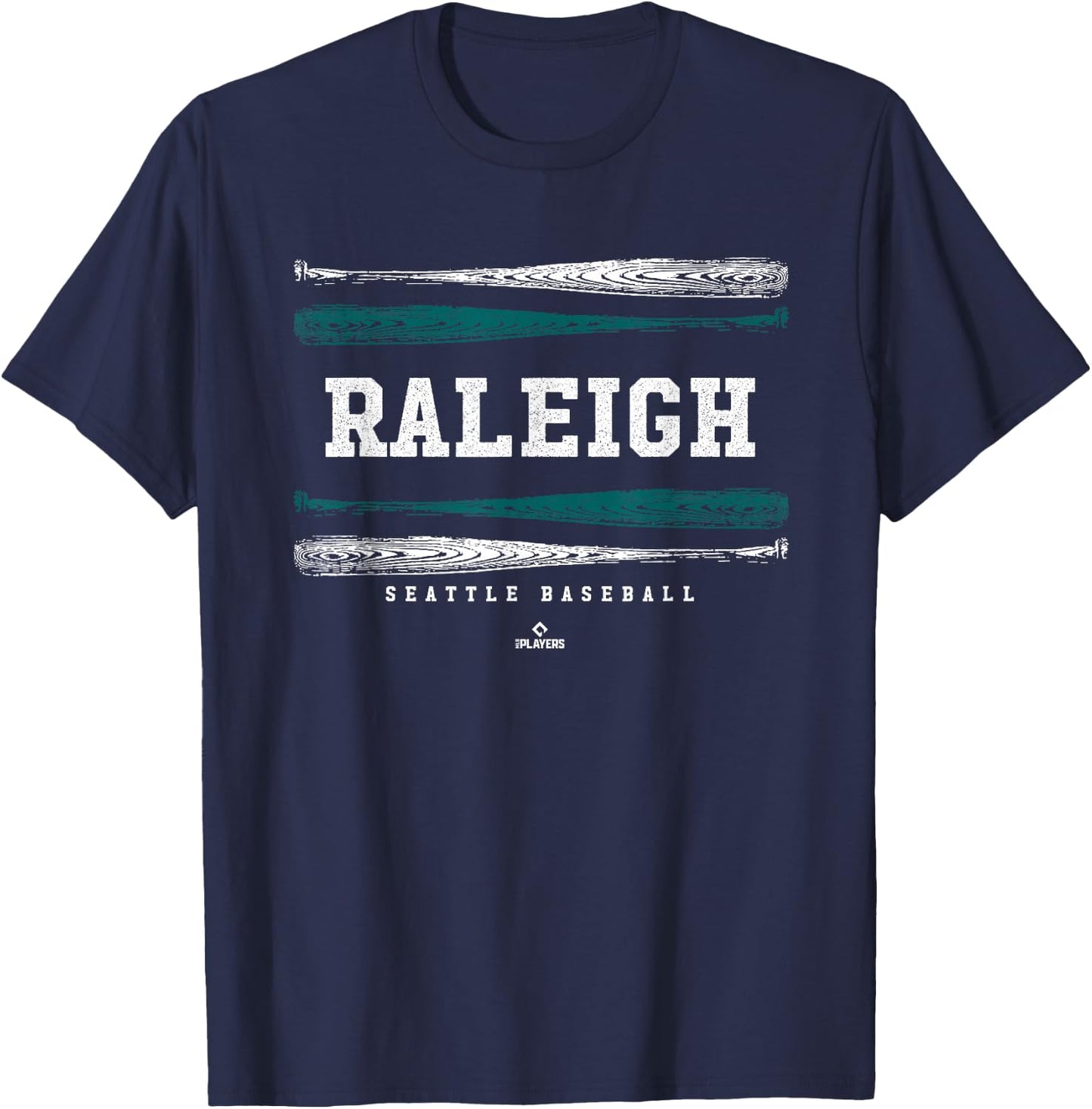 Vintage Baseball Bat Gameday Cal Raleigh Seattle MLBPA T-Shirt - T-Shirt | Navy