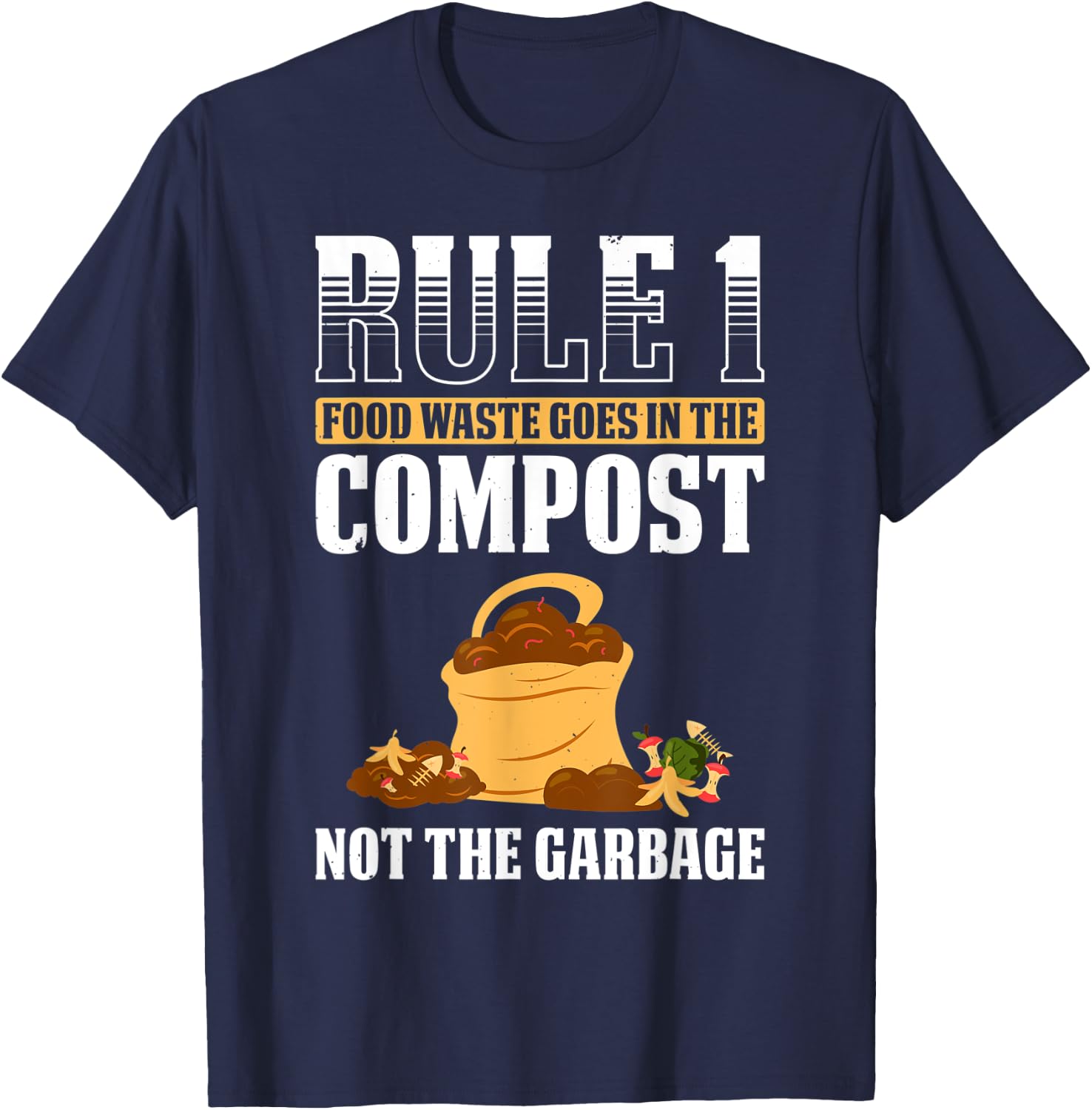 Composting For Compost Gardener Farmer Composting Lover T-Shirt - T-Shirt | Navy