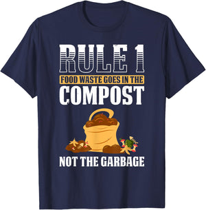 Composting For Compost Gardener Farmer Composting Lover T-Shirt - T-Shirt | Navy