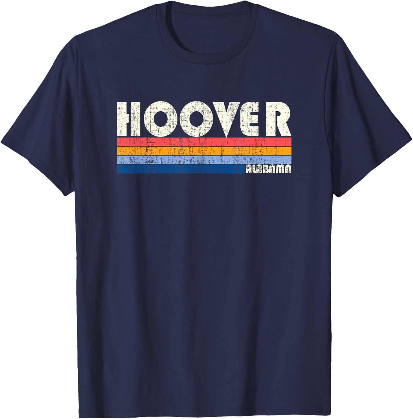 Retro Vintage 70s 80s Style Hoover, AL T-Shirt - T-Shirt | Navy
