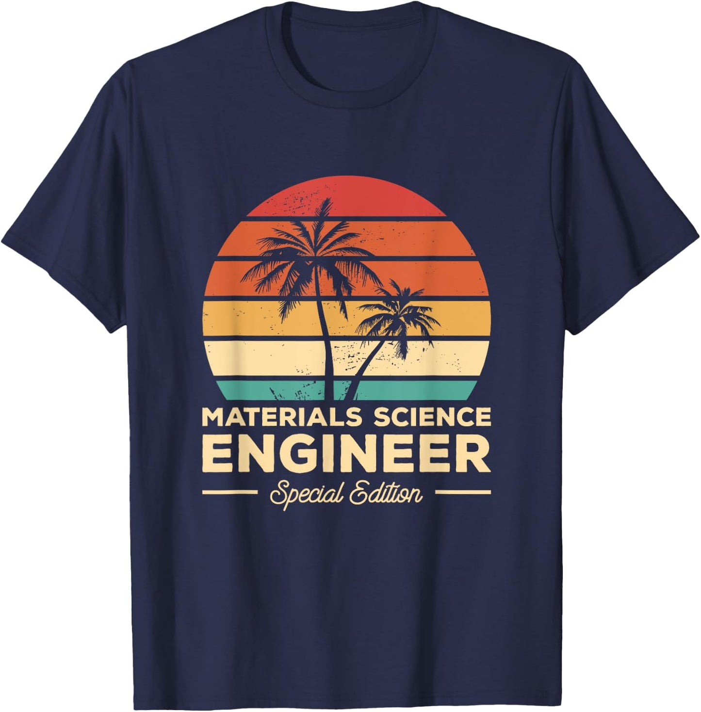 Vintage Materials Science Engineer T-Shirt - T-Shirt | Navy