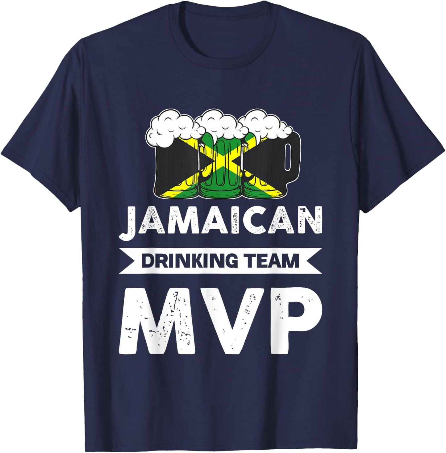Jamaican Drinking Team MVP Jamaica T-Shirt - T-Shirt | Navy