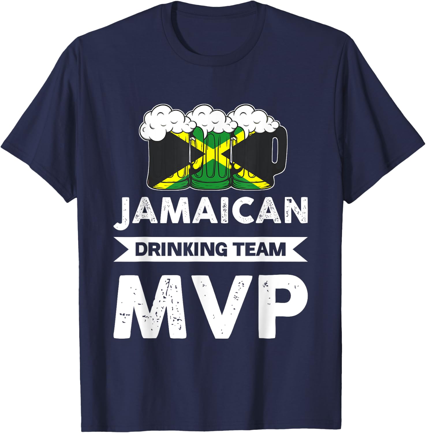 Jamaican Drinking Team MVP Jamaica T-Shirt - T-Shirt | Navy