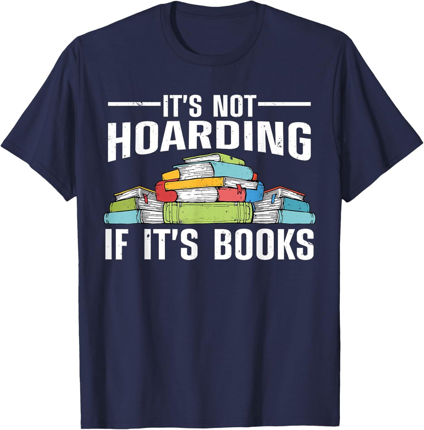 Cool Books Art Men Women Read Books Bookworm Library Reading T-Shirt - T-Shirt | Navy