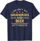 Life Isn't All Grandkids and Beer Grandpa T-Shirt - T-Shirt | Navy