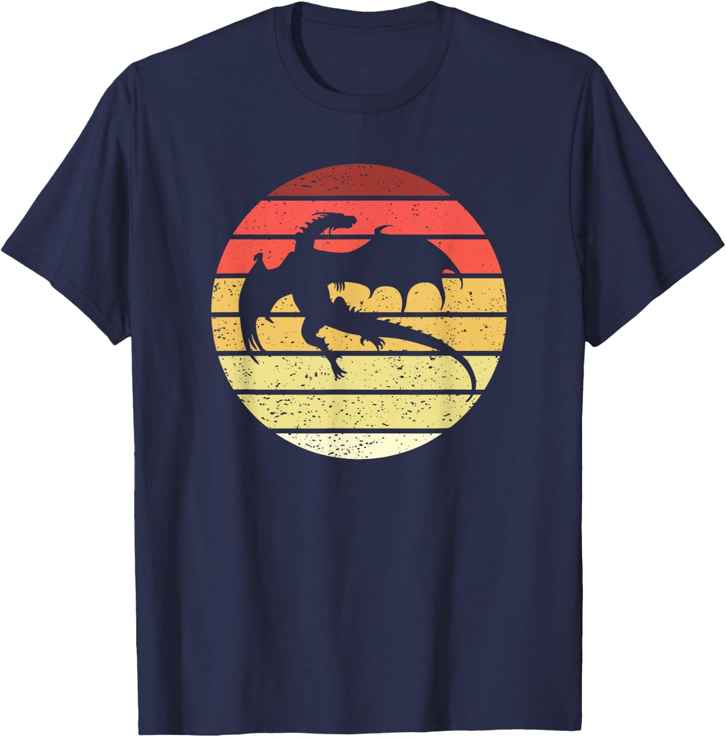 Dragon Retro Style Vintage T-Shirt - T-Shirt | Navy