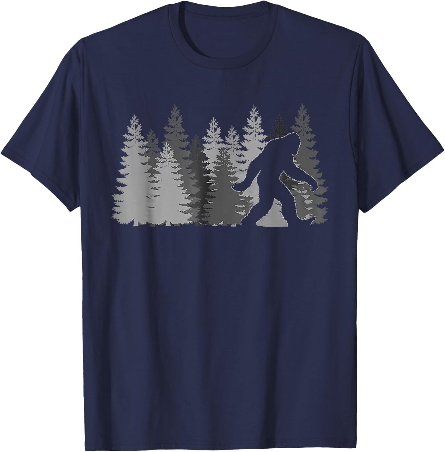 Vintage Bigfoot Sasquatch Gifts Father Day BigFoot Walking T-Shirt - T-Shirt | Navy