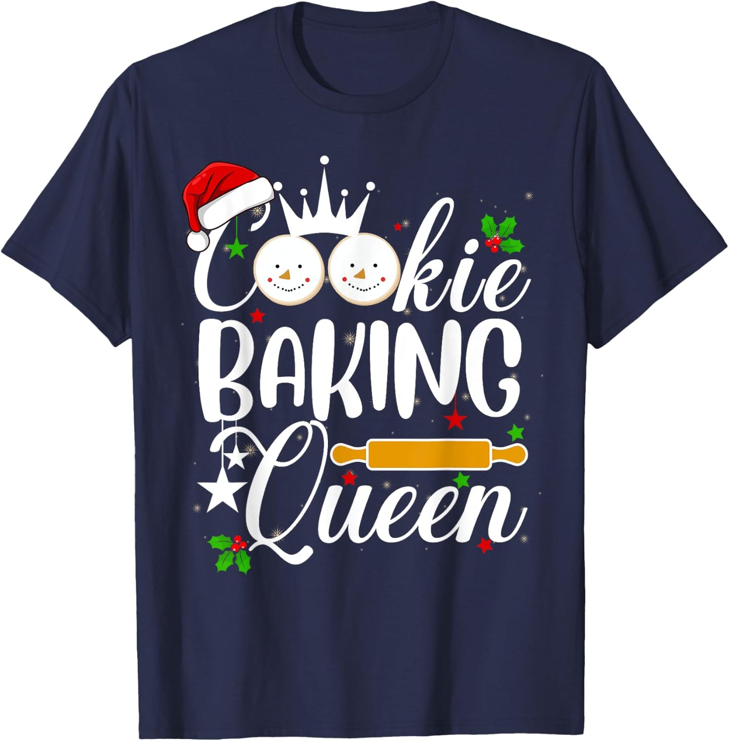 Christmas Cookie Baking Queen T-Shirt - T-Shirt | Navy