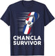Chancla Survivor Dominican Republic Flag Hispanic Heritage T-Shirt - T-Shirt | Navy
