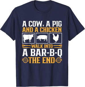 Funny Barbecue BBQ Joke Grill Lover Pitmaster Grilling T-Shirt - T-Shirt | Navy