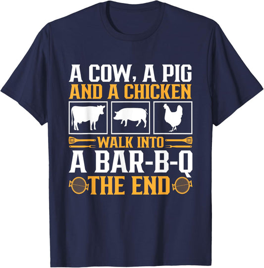 Funny Barbecue BBQ Joke Grill Lover Pitmaster Grilling T-Shirt - T-Shirt | Navy