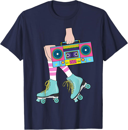 Roller Skating Retro 80's Roller Girl Funny Skater Skates