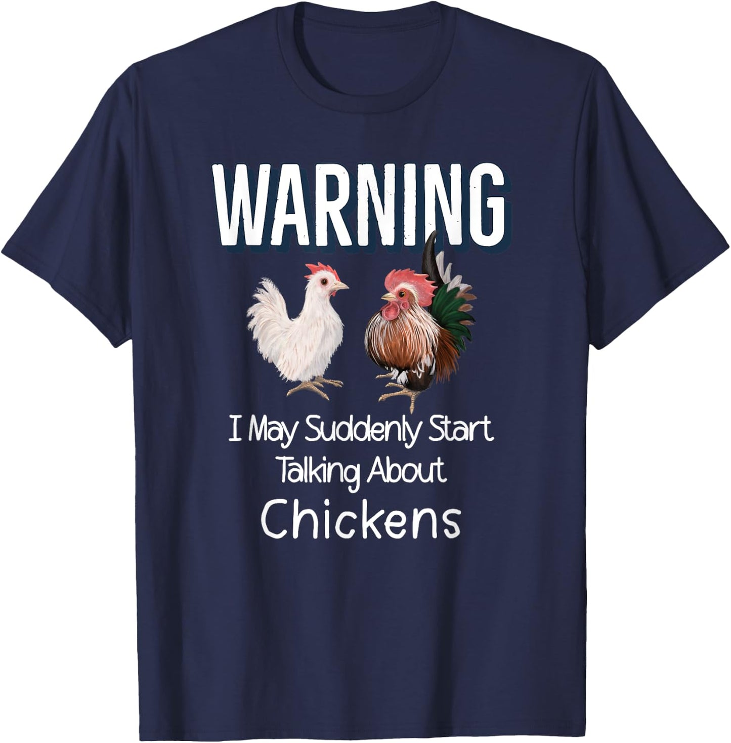 Serama Chicken Lovers Hen & Rooster Funny Chicken Farmer T-Shirt - T-Shirt | Navy