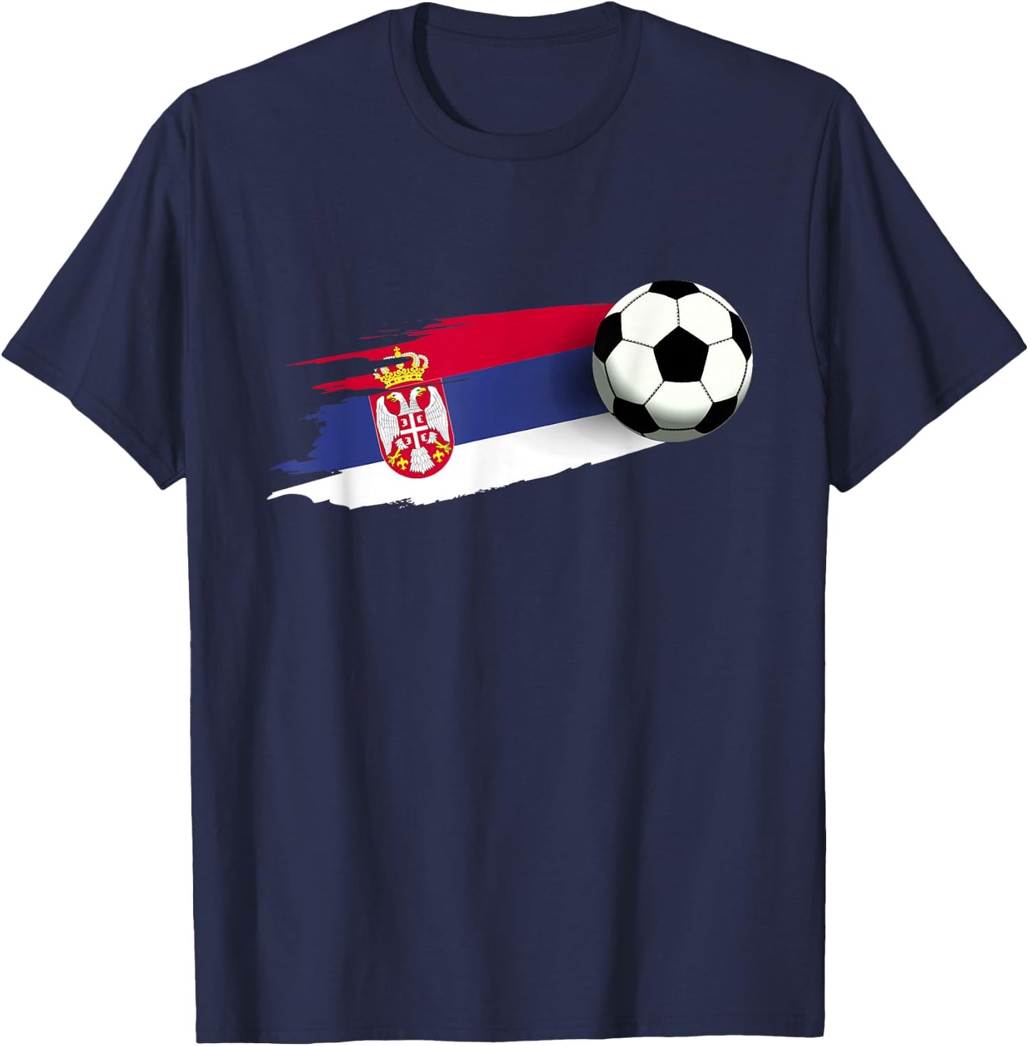Serbia Flag Jersey Serbian Soccer Team Serb or Serbian T-Shirt - T-Shirt | Navy