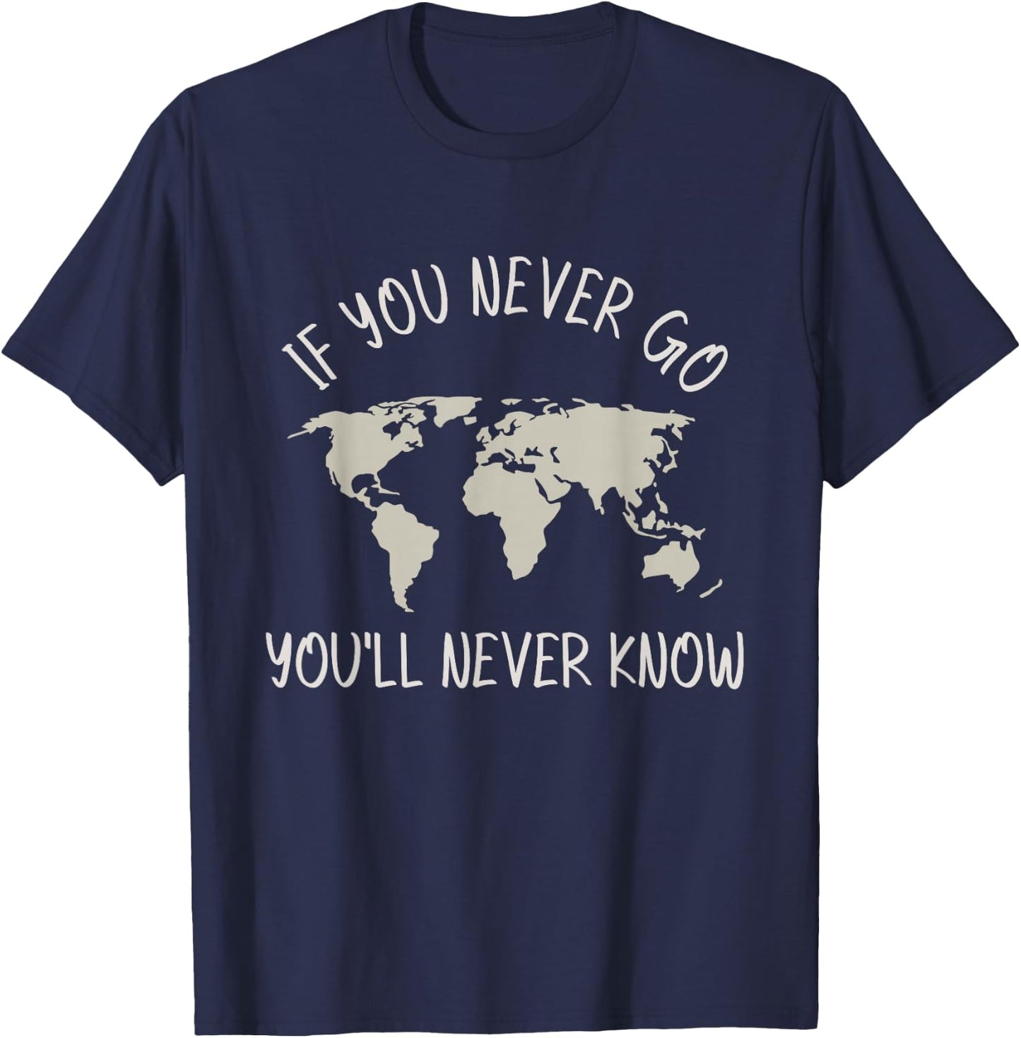Ozdilh Black Women's 'If You Never Go, You'll Never Know' Traveler T-Shirt - T-Shirt | Navy