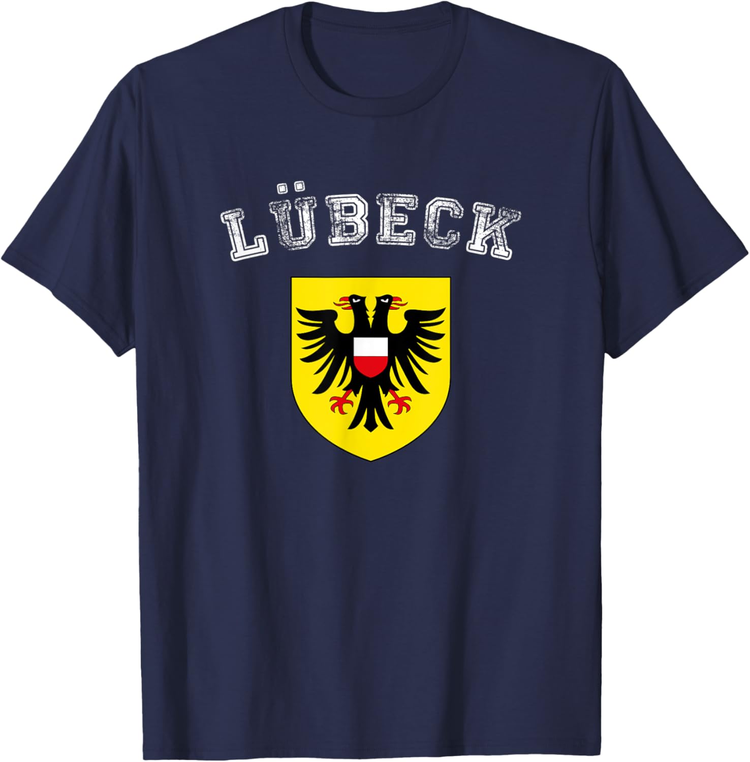 Coat of arms of the city of Lübeck T-Shirt - T-Shirt | Navy