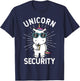 Halloween Dad Mom Daughter Adult Costume | Unicorn Security T-Shirt - T-Shirt | Navy