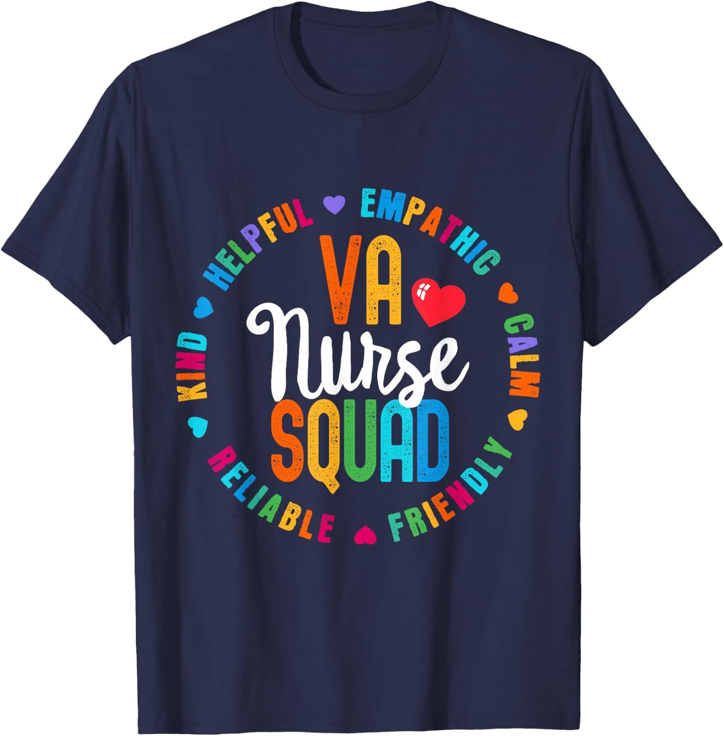 VA Nurse Squad Nurse Team Registered Nursing T-Shirt - T-Shirt | Navy