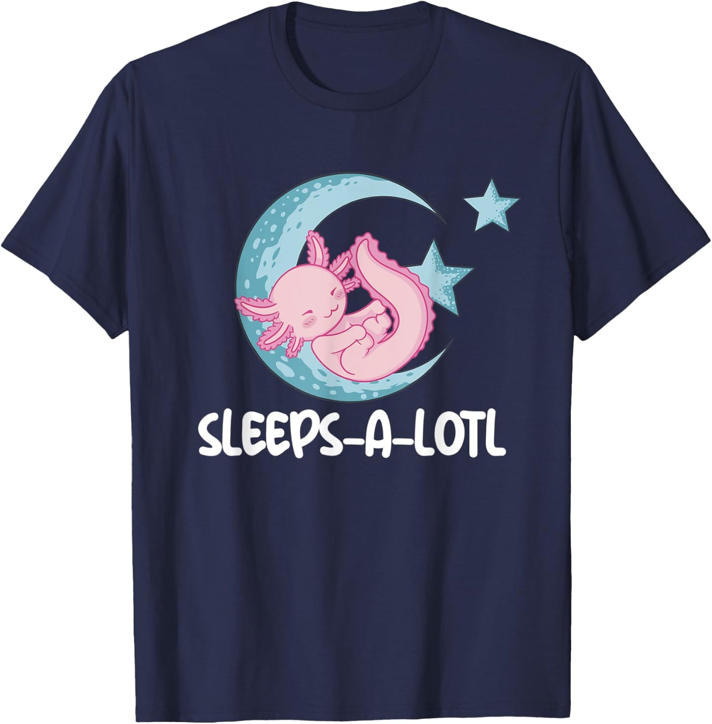 Sleeps-A-Lotl Sleeping Axolotl Kids Sleeping Axolotl T-Shirt - T-Shirt | Navy