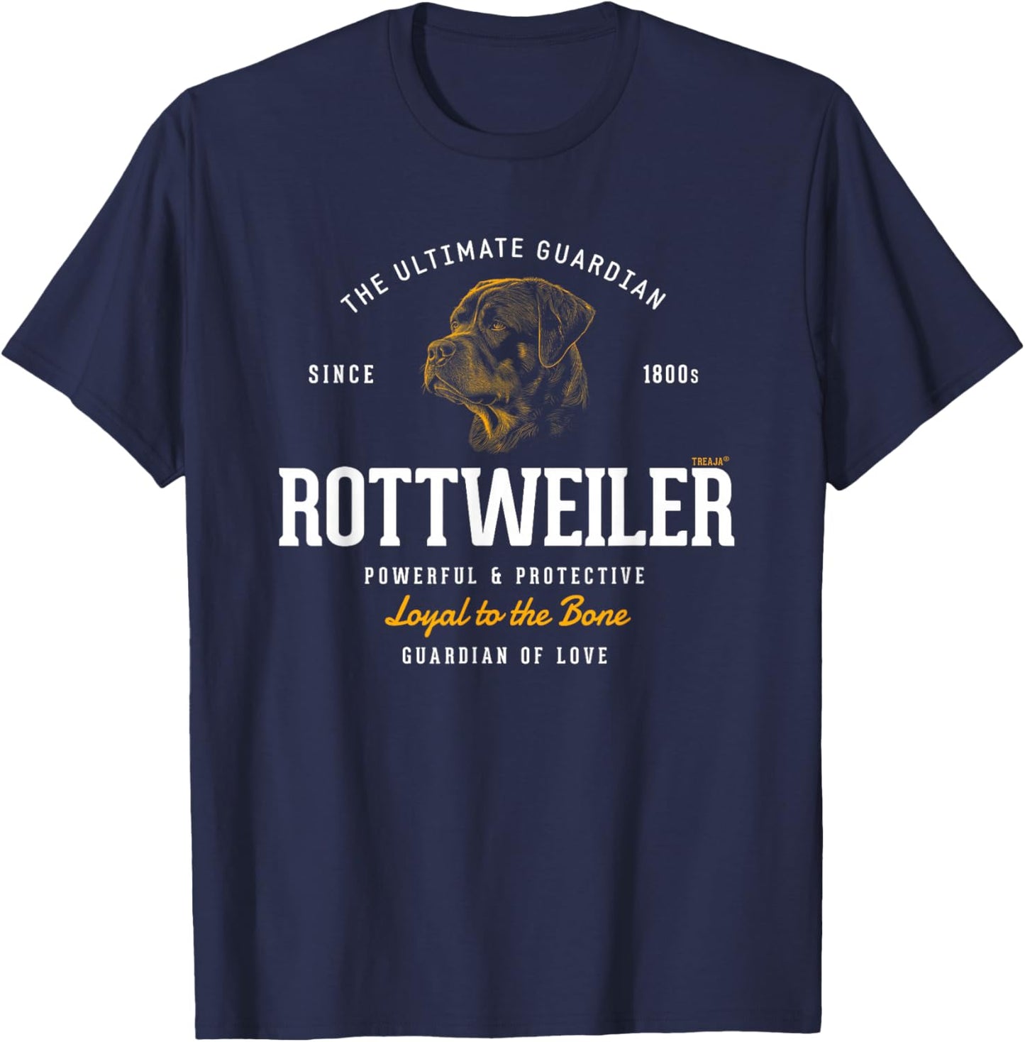 Vintage Styled Retro Rottweiler T-Shirt - T-Shirt | Navy