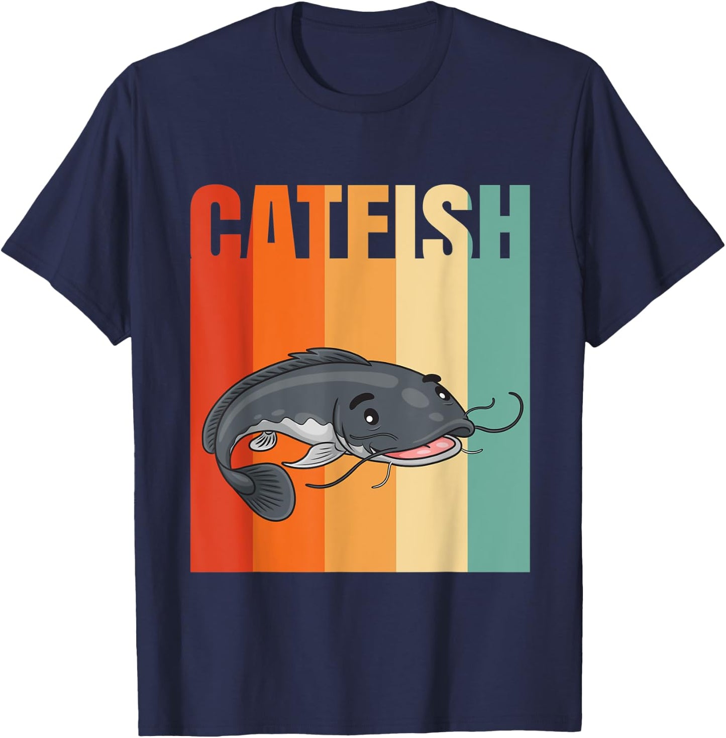 Retro Catfish T-Shirt - T-Shirt | Navy