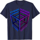 Think Outside The Tesseract Geometry Geek Cube T-Shirt - T-Shirt | Navy