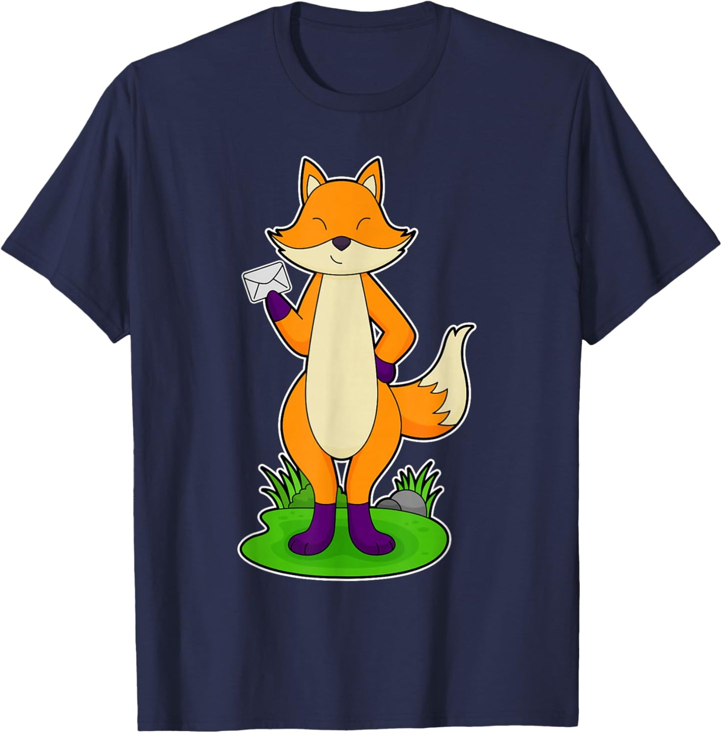 Fox Postman Letter T-Shirt - T-Shirt | Navy