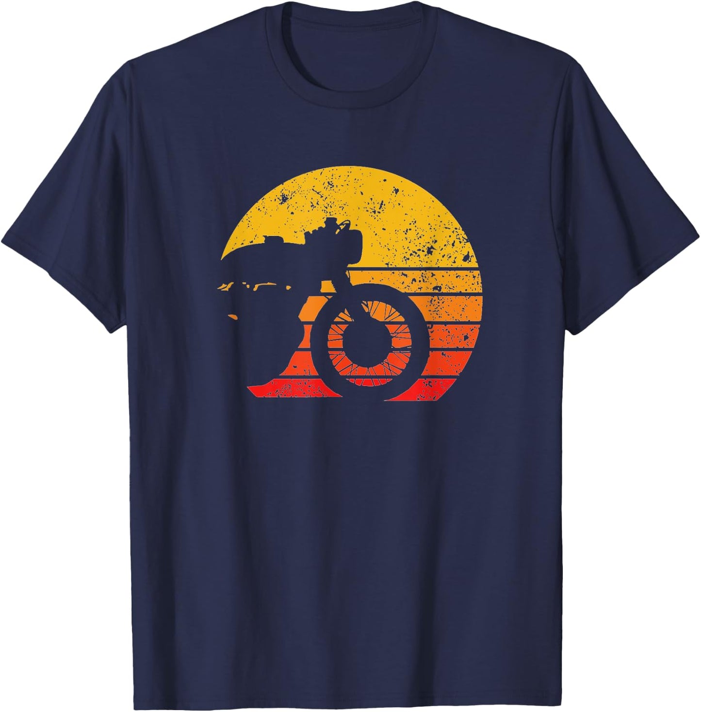 Motorcycle Shirt Cool Vintage Retro Cafe Racer Fan T-Shirt - T-Shirt | Navy