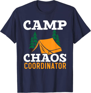 Camp Chaos Coordinator Camping Squad Camp Director T-Shirt - T-Shirt | Navy