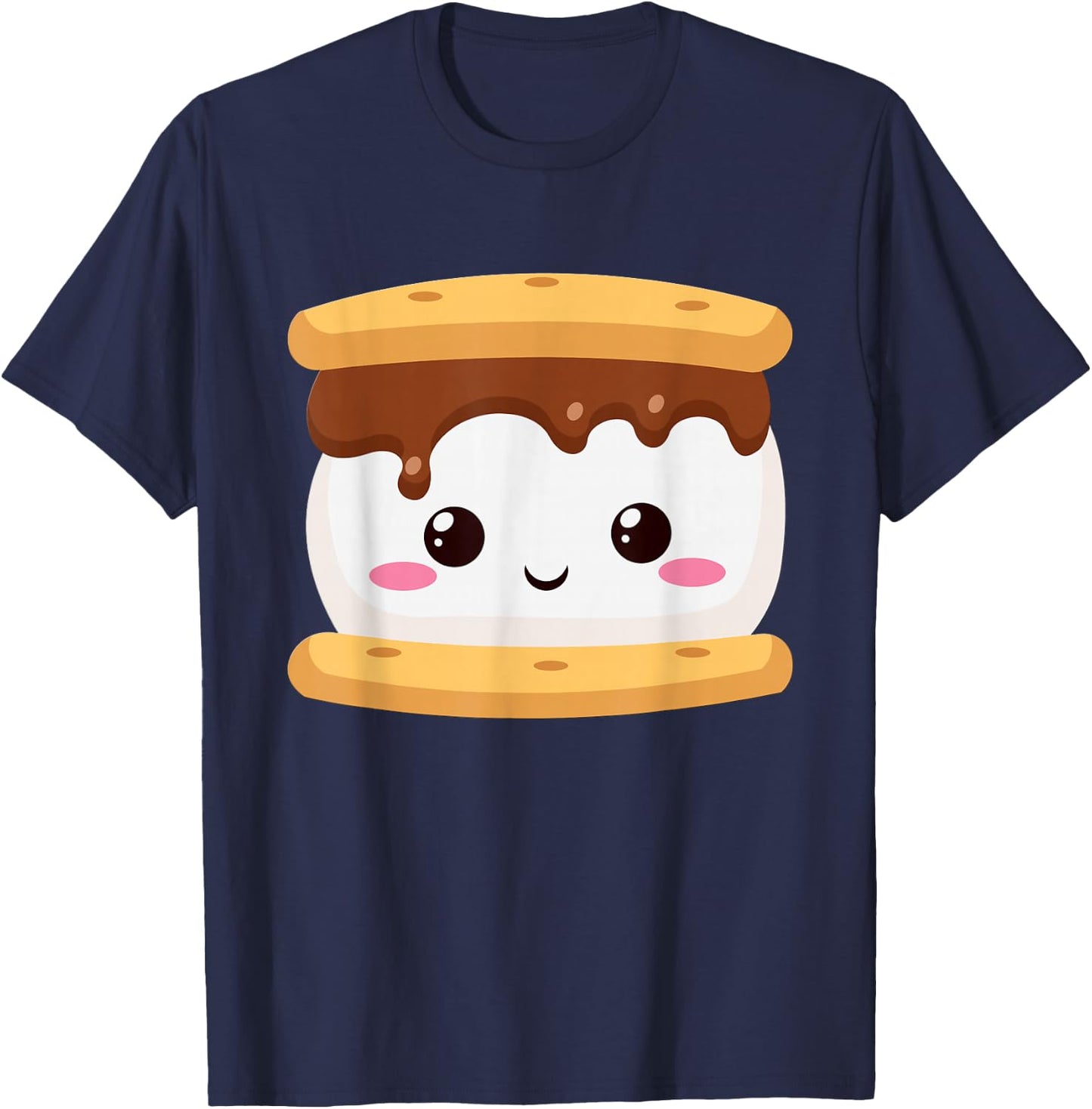 Kawaii Halloween Group Costume Party S'Mores Sandwich Smores T-Shirt - T-Shirt | Navy